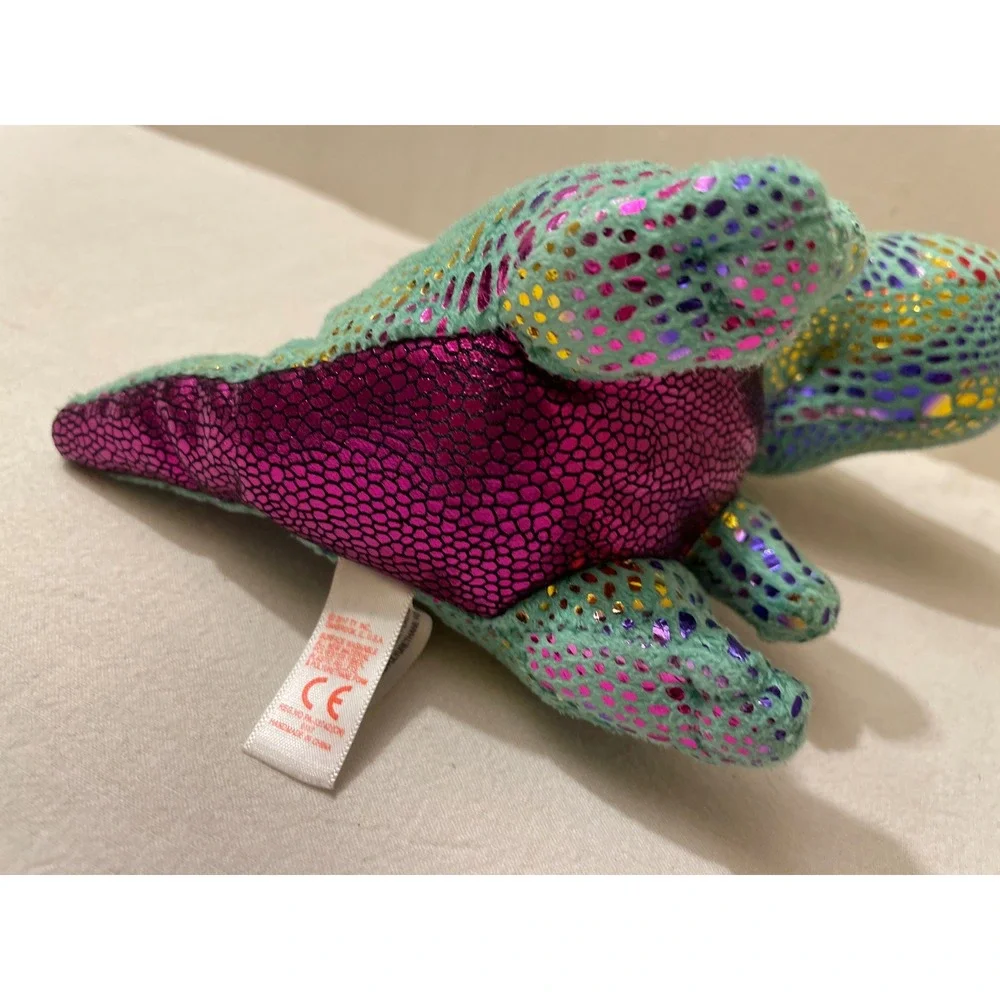 Ty Beanie Boos Cinder Dragon Plush Toy Stuffed Animal Green Purple‎ Sparkle